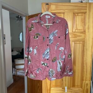 Trendy Funky Unisex Button Down, Size L